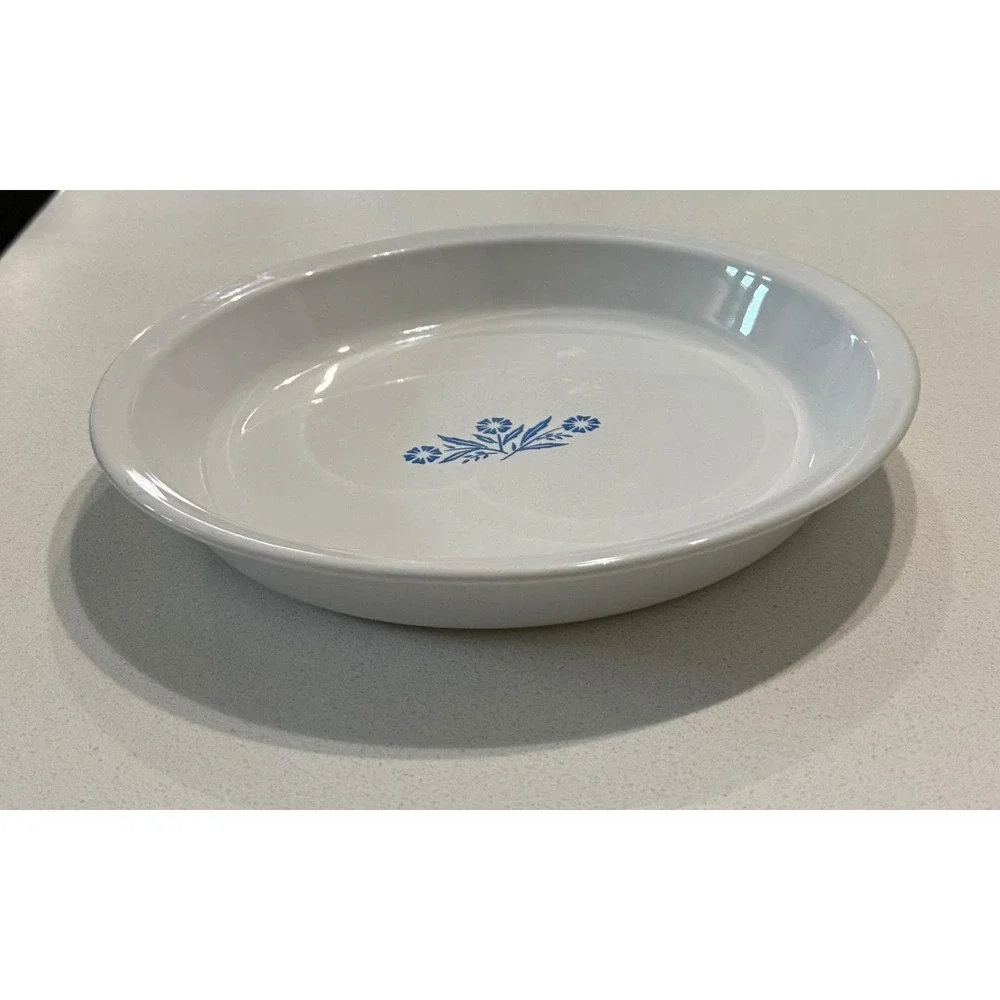 Corning Ware P-309 Blue Cornflower 9 Inch‎ Pie Plate Vintage Pyroceram USA Made